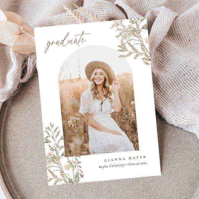 Inbjudan till Meadow Botanicals Studenten (Meadow Botanicals Graduation Invitation)