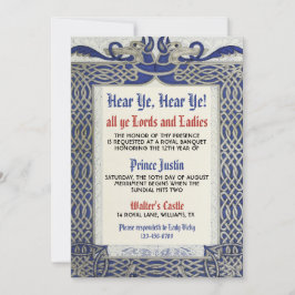 Inbjudan till medieval Renaissance Birthday