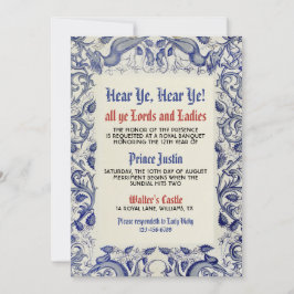 Inbjudan till medieval Renaissance Birthday