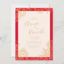 Inbjudan till Mehndi-bröllop