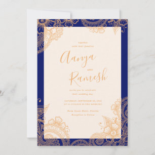 Inbjudan till Mehndi-bröllop