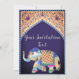 Inbjudan till Mehndi-elefant