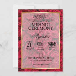 Inbjudan till Mehndi-kanalen Ro Blommigt Guld Isla