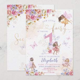 Inbjudan till mejeriet Fairy Garden Birthday