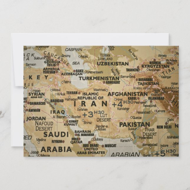 Inbjudan till Mellan östern Karta (Framsida)