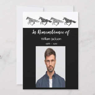 Inbjudan till Memorial Photo Graphic Art Horses