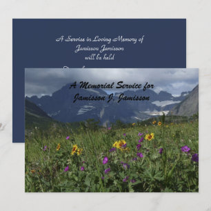 Inbjudan till Memorial Service Mountain Wildblommo