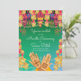 Inbjudan till Mendhi Night & Henna-fest inbjudning