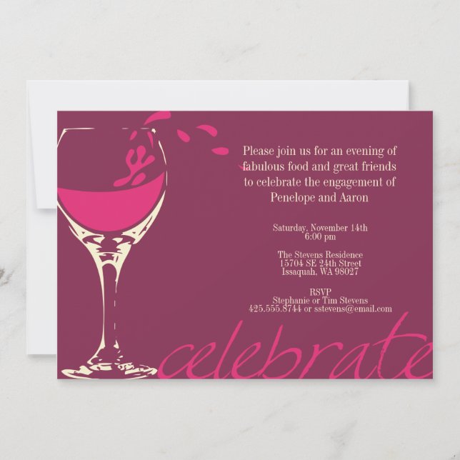 Inbjudan till Merlot Party (Framsida)