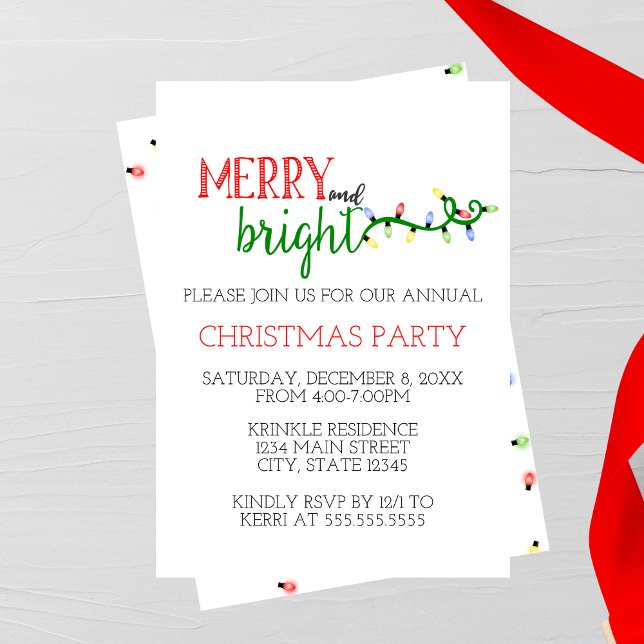 Inbjudan till Merry- och Bright-Julfest (Skapare uppladdad)