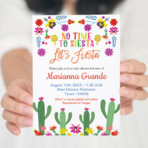 Inbjudan till mexikanska Blommigten Fiesta Baby Sh