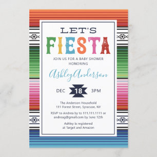 Inbjudan till mexikanska Fiesta Baby Shower