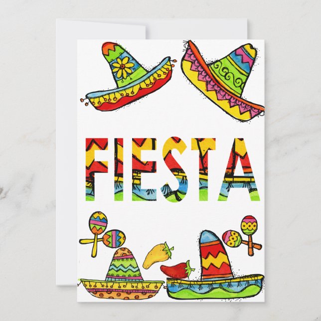Inbjudan till mexikanska Fiesta Cinco de Mayo (Framsida)