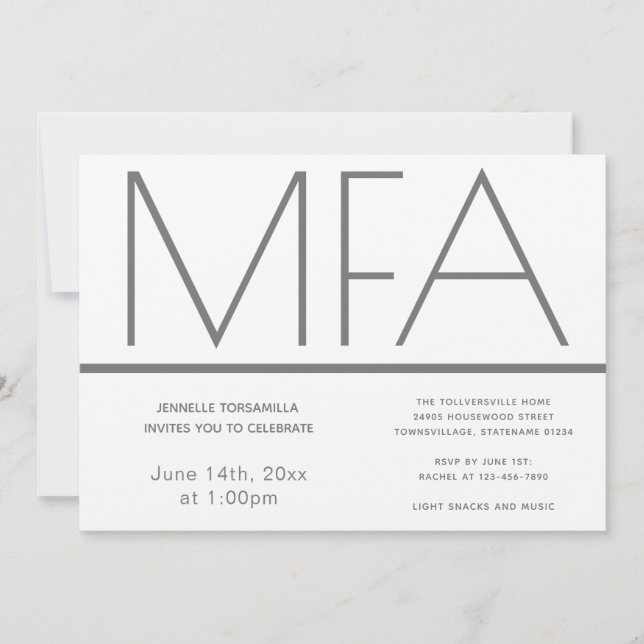 Inbjudan till MFA-Studentfesten i Silver (Framsida)