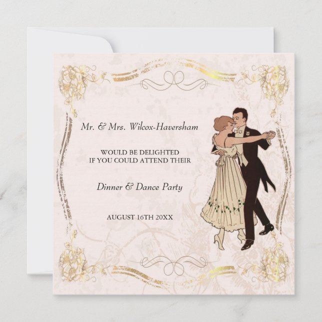 Inbjudan till Middag- och dansfest (Framsida)