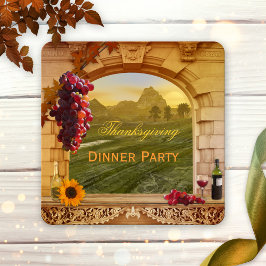 Inbjudan till Middag Party i Vin Thanksgiving
