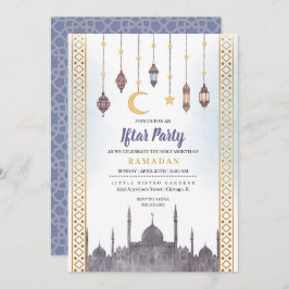 Inbjudan till middagen Blue Guld Iftar Party Ramad