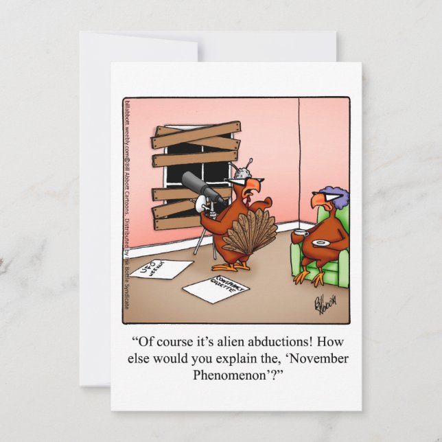 Inbjudan till middagen i thanksgiving Humor (Framsida)