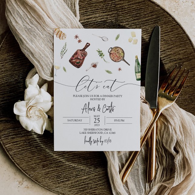 Inbjudan till middagspartaj - Modern inbjudan till (Skapare uppladdad)