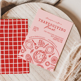 Inbjudan till middagsskript i Hand plockade Thanks