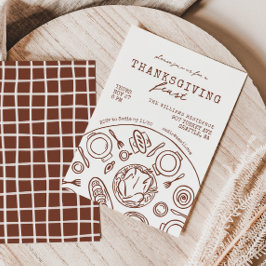 Inbjudan till middagsskript i Hand plockade Thanks