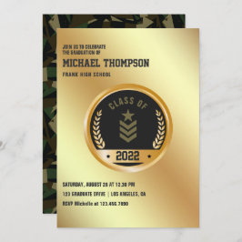 Inbjudan till militär/militär tematisk Studentfest