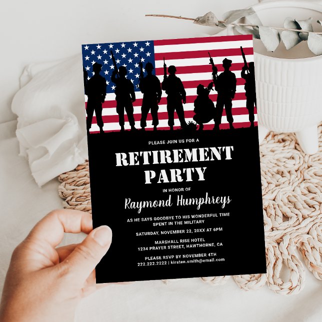 Inbjudan till militär pensionsfest (Skapare uppladdad)