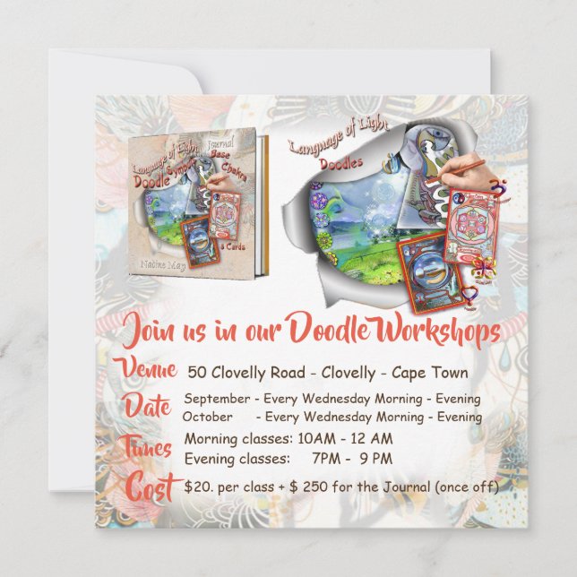 Inbjudan till min Doodle Workshop (Framsida)