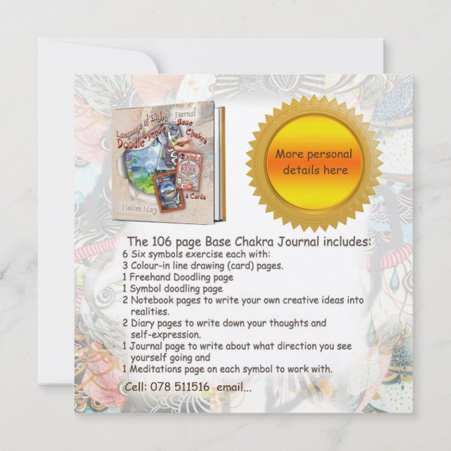 Inbjudan till min Doodle Workshop (Baksida)