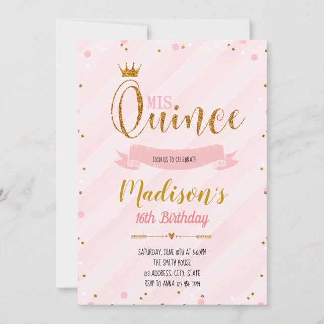 Inbjudan till min quince-fest (Framsida)