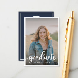 Inbjudan till Mini Charcol Blue Photo Studenten