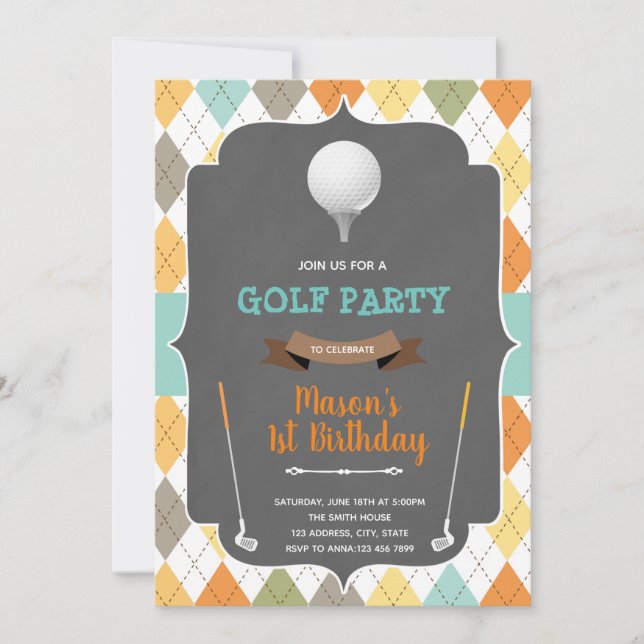 Inbjudan till Mini golf (Framsida)