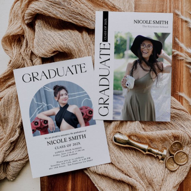 Inbjudan till minimal Elegant Studenten (Skapare uppladdad)