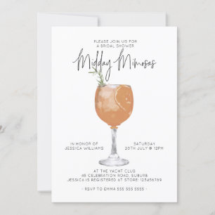 Inbjudan till minimal Mimosas Cocktail-Möhippa