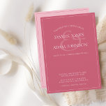Inbjudan till minimal Rosa av skript-bröllop med M<br><div class="desc">Inbjudan till Rosa av skript till bröllop med minimal Magenta. Imponera elegant på dina gäster i bröllop med trendigets bröllopsinbjudan till rosa på Fuchsia med ett vackert rosa-skript på magentans rosa. Den här inbjudan har en fantastisk shock rosa, med moderna och minimala vibes, perfekt för ditt enkla, trendig, minimalistiska bröllop....</div>