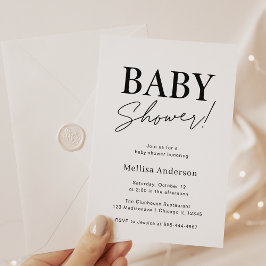 Inbjudan till minimalistisk babyskare