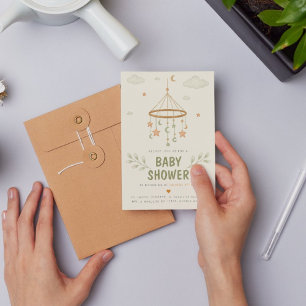 Inbjudan till minimalistisk babyskare