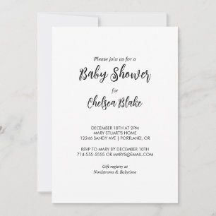 Inbjudan till minimalistisk babyskare
