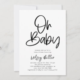 Inbjudan till minimalistisk babyskare
