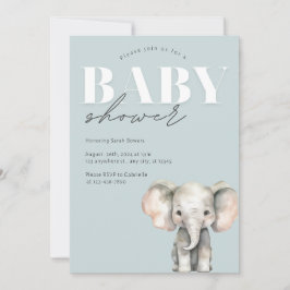 Inbjudan till minimalistisk Pastel Baby Shower