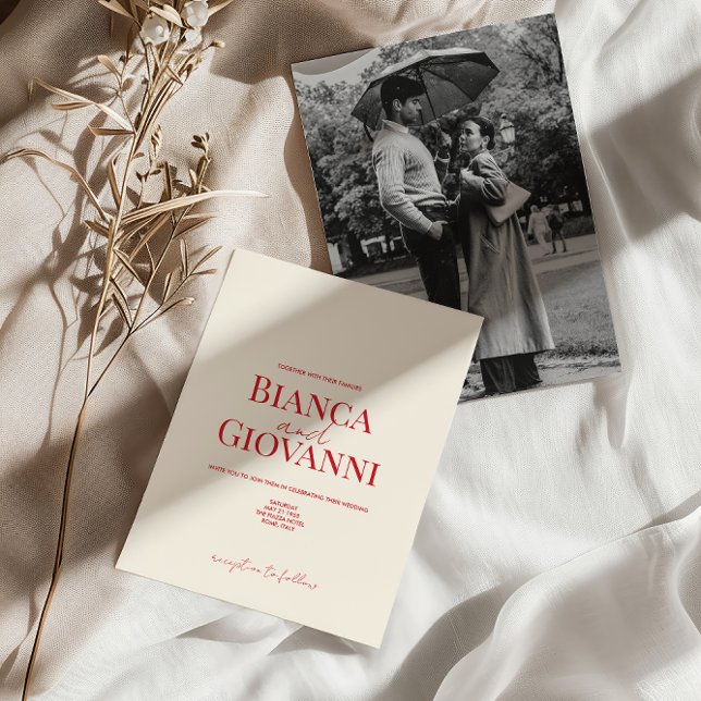 Inbjudan till minimalistisk retro Red Typography-b (Skapare uppladdad)