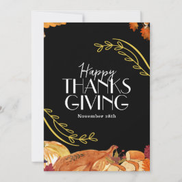 Inbjudan till minimalistisk Thanksgiving, Helgdag