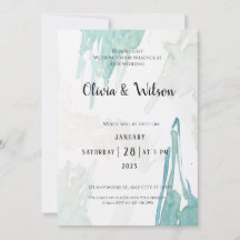 Inbjudan till minimalt Grönt för vattenfärgslasser