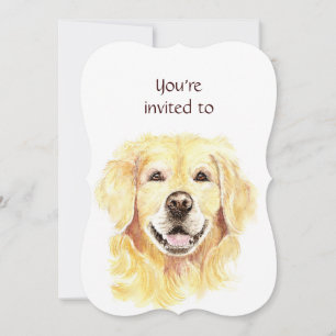 Inbjudan till minnesstund Golden Retriever Hund Hu