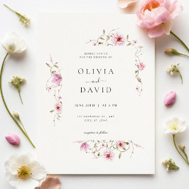 Inbjudan till minsta blommor i Elegant bröllop