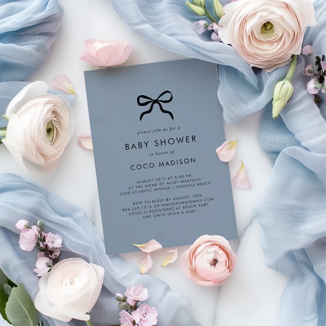 Inbjudan till minsta elegant Bow Boy Baby Shower (Skapare uppladdad)