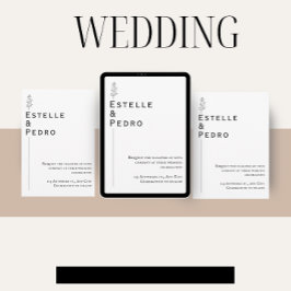 Inbjudan till minsta möjliga Blommigt med svartvit