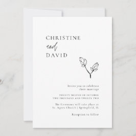 Inbjudan till minsta möjliga Boho Black and White 