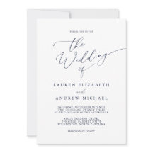 Inbjudan till minsta möjliga minimalistiska bröllo