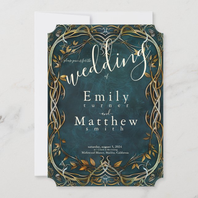 Inbjudan till Mitten-Earth Majesty Wedding (Framsida)